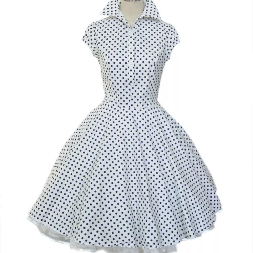 White Polka Dot Dress